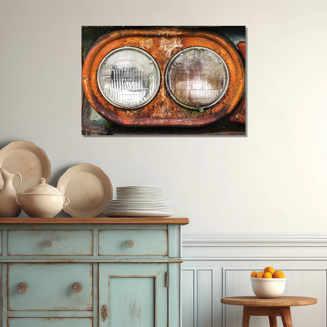 Vintage Car Headlight Art