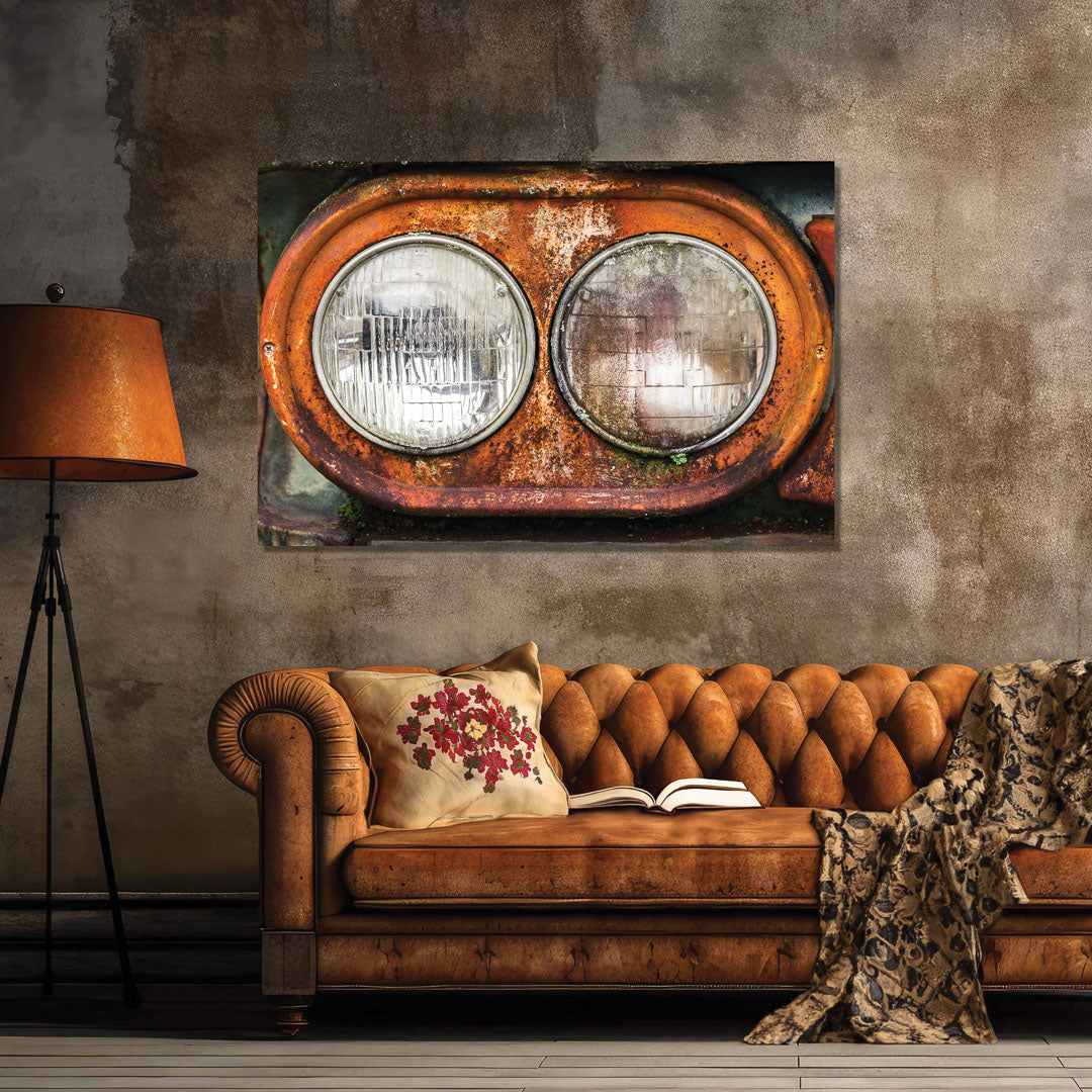 Vintage Car Headlight Art